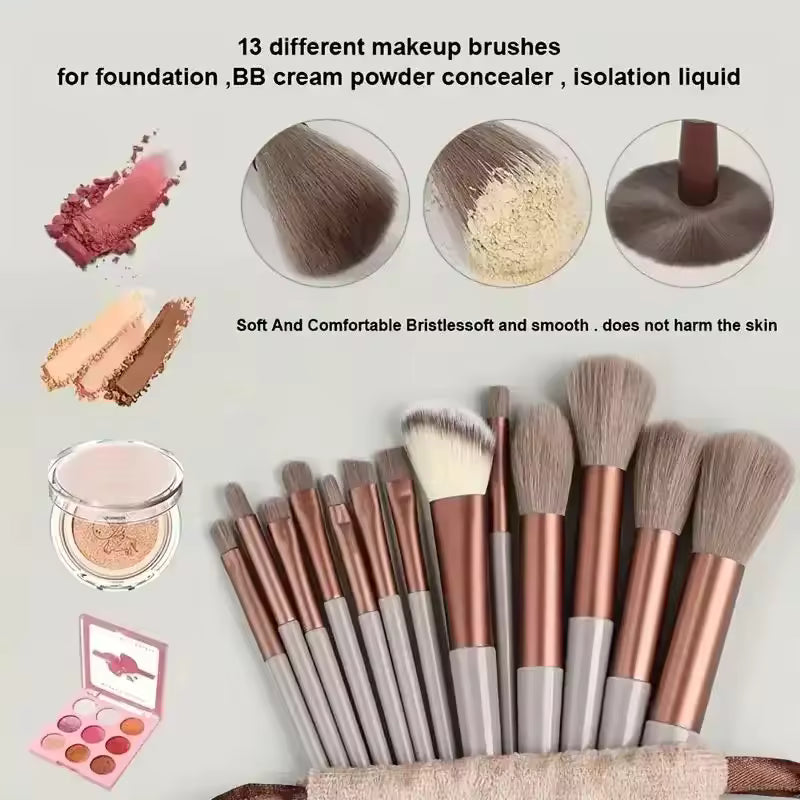 Nova LuxeBlend™ 13-Piece Professional Makeup Brush Set