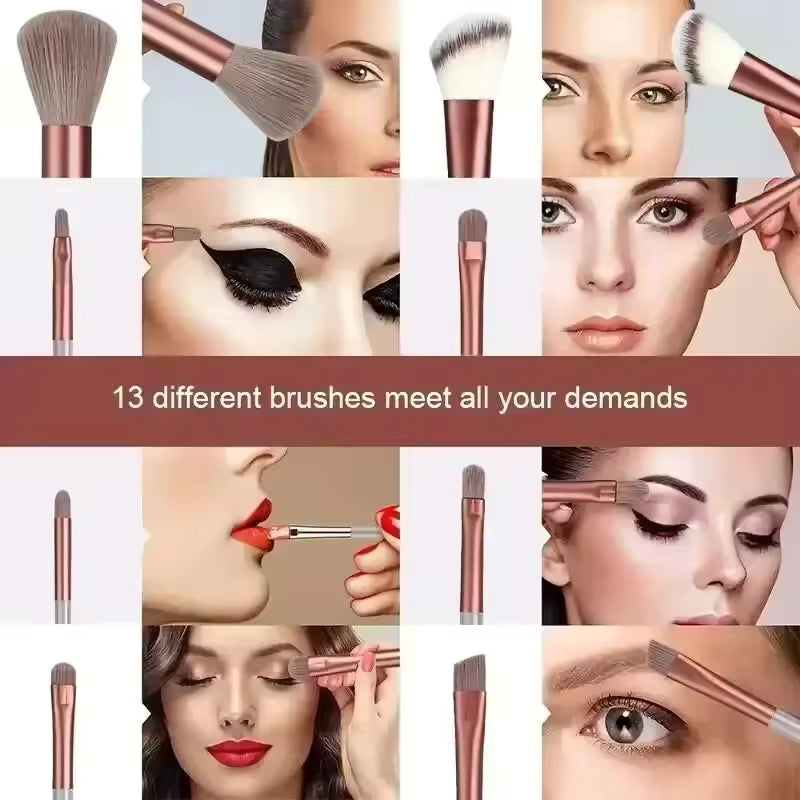 Nova LuxeBlend™ 13-Piece Professional Makeup Brush Set
