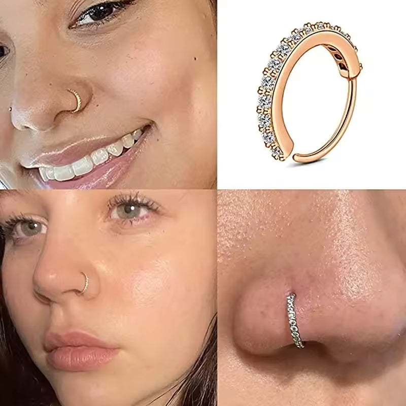 Nova SparkleHoop™ Pavé Nose Ring