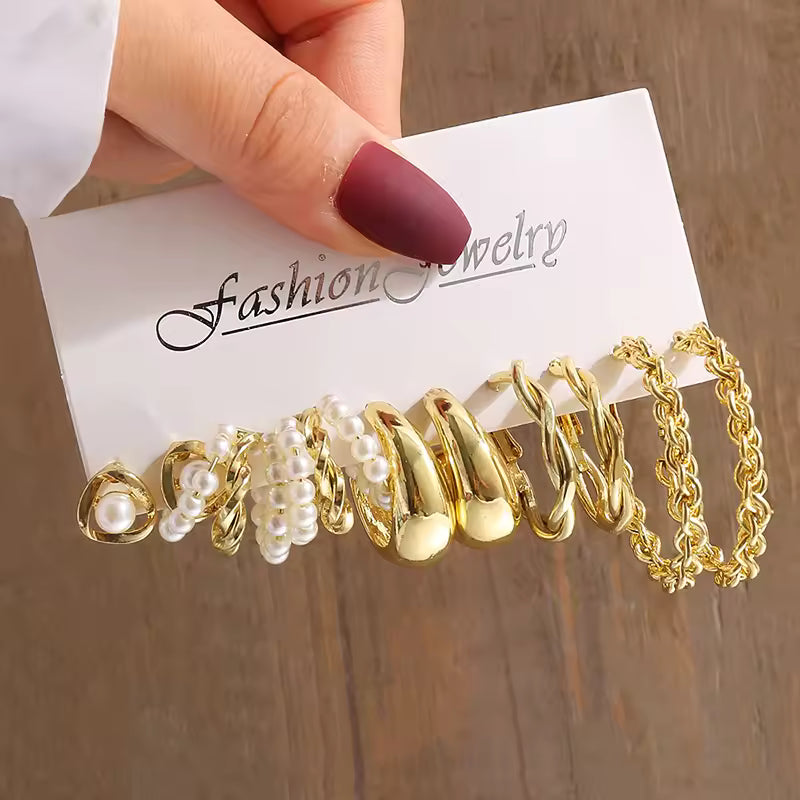 Nova LuxeStack™ 20-Piece Gold Earring Set